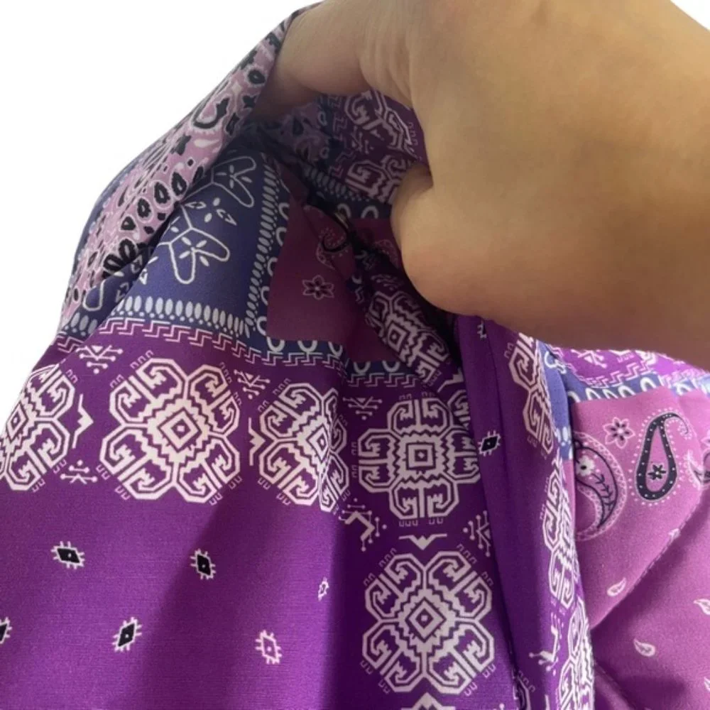 NWOT Pistola Callista Long Sleeve Puffer Vest Bandana Pink Orchid Jacket $228 S - Picture 5 of 5